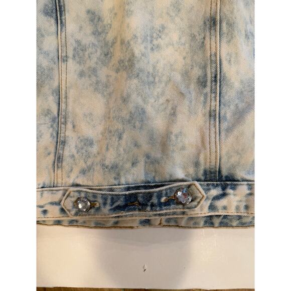 Blue Identity Denim Vest M –Bleached Distressed Sleeveless grungecore street - Picture 6 of 7